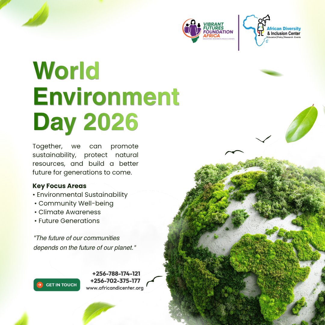 africandicenter's tweet photo. 🌍 World Environment Day 2026
A healthy environment is essential for healthy communities.
Let's work together to protect our planet and build a sustainable future.
#WorldEnvironmentDay #ADIC #VIFFA #Sustainability #ClimateAction https://t.co/sLIaFnxqbv