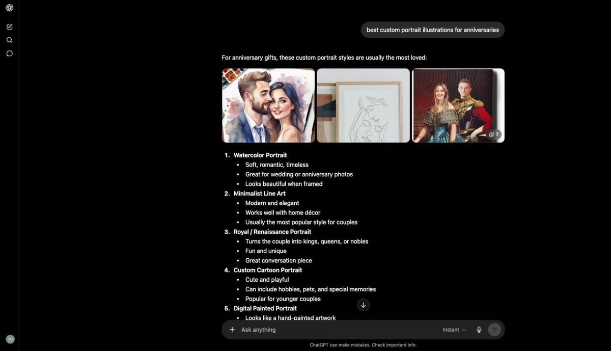 jayyseo's tweet photo. 👀 We found something interesting today.

When ChatGPT shows image results, users only see the final image carousel.

But behind every image result is a separate set of ImageSearchQueries that ChatGPT uses to discover those images.

Those queries are invisible in the ChatGPT UI.

RadarKit now tracks and shows them.

This means you can see the exact image search terms AI is using, then optimize your image metadata, filenames, alt text, and surrounding content accordingly.

The screenshots below show the full flow:

1. What the user sees in ChatGPT
2. The actual image search query used behind the scenes
3. The ImageSearchQueries tracked inside RadarKit