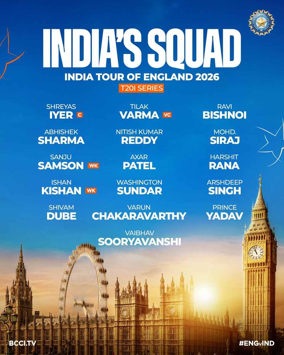 JrnlstKunal's tweet photo. 16 साल के 'तूफान' की Team India में एंट्री, वैभव सूर्यवंशी को T20 स्क्वॉड में मिली जगह
#india #bcci https://t.co/9jnGCWWs7m