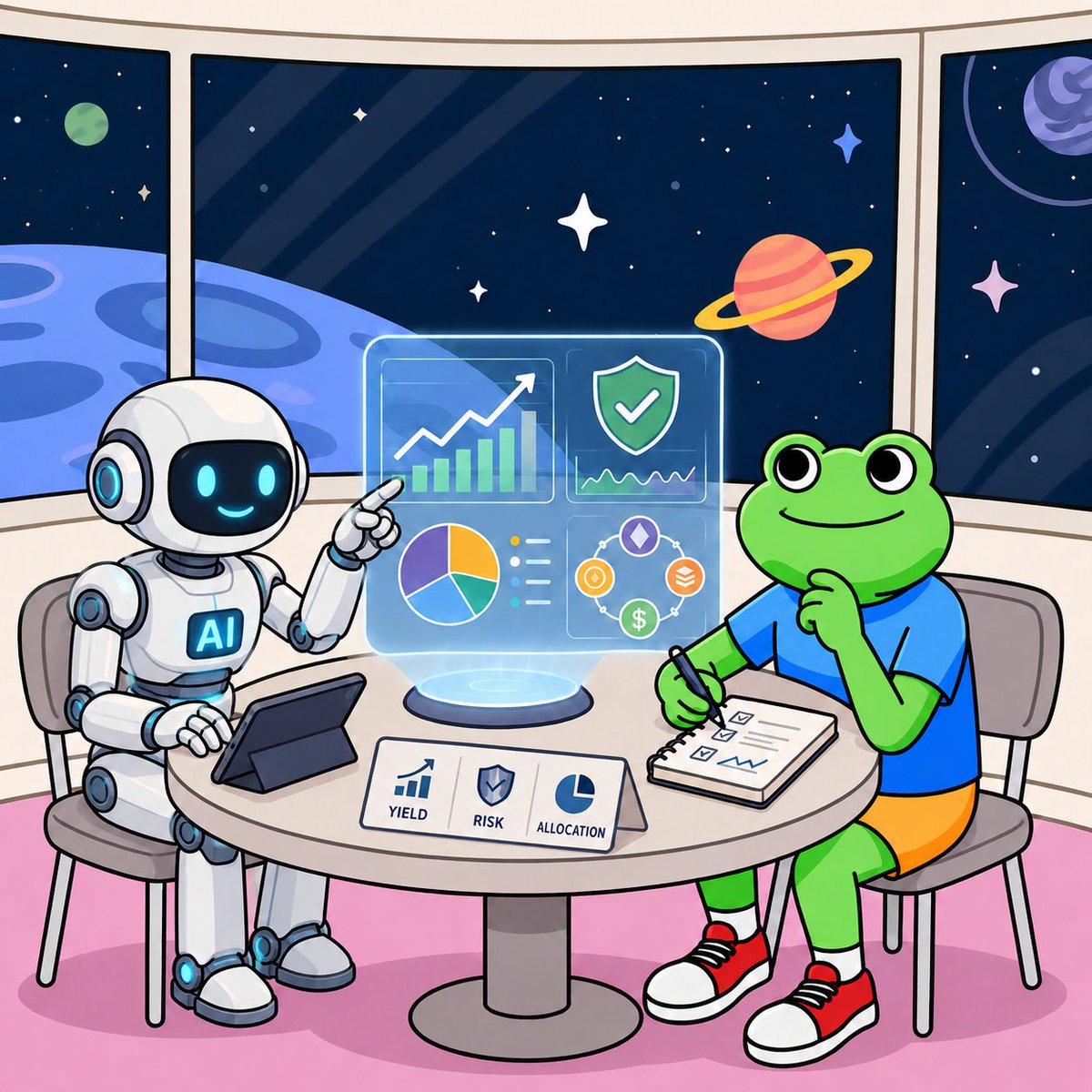 Sentism_ai's tweet photo. Weekend check-in ✅

If AI could handle one DeFi task for you, what would it be?🧐

Finding yield?  
Tracking signals?  
Managing risk?  
Executing faster?

DeFi runs 24/7.  
Your weekend shouldn't.👀

$SENTIS #DeFAI #AI https://t.co/5duWhree0V