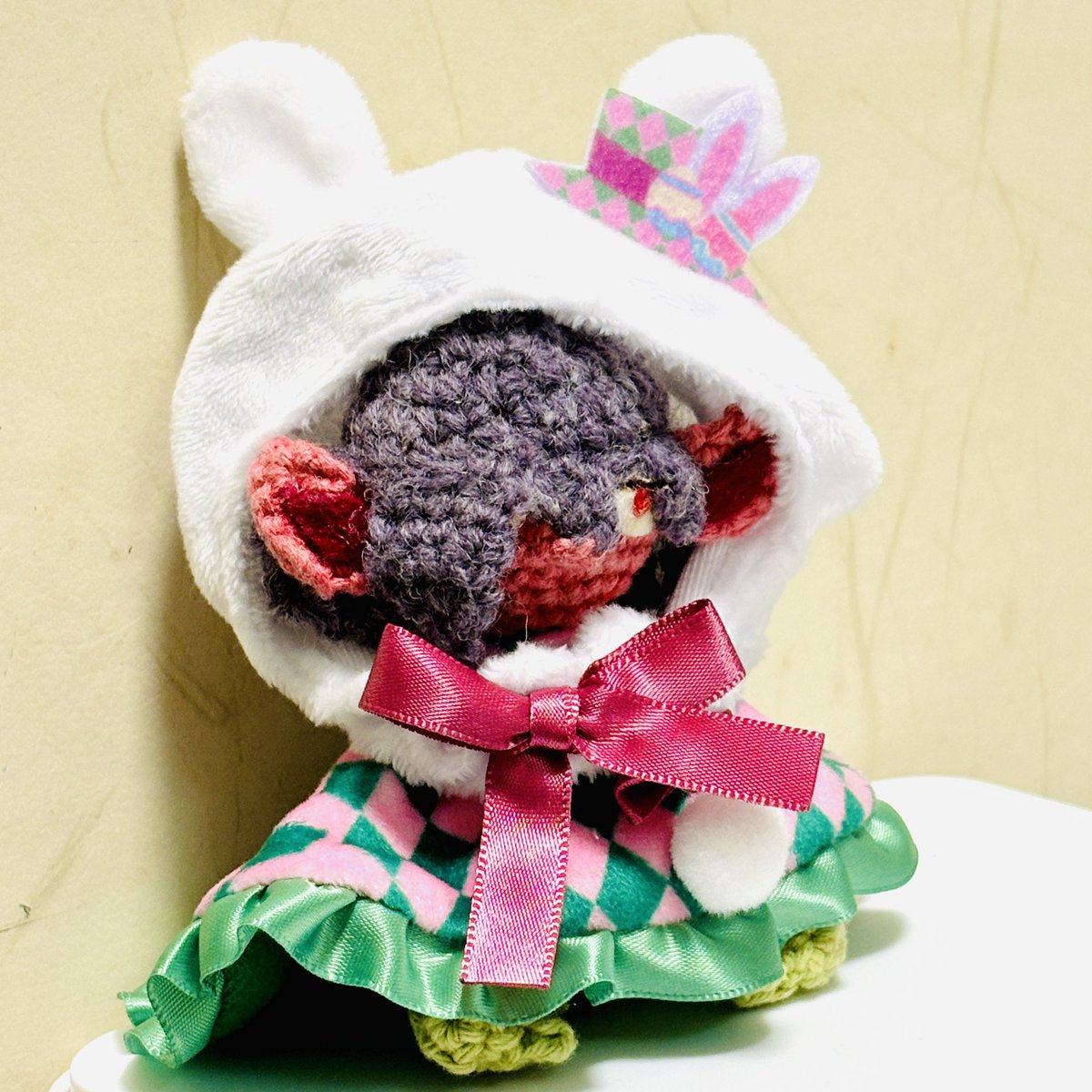trois_moripoke's tweet photo. 手編みギモぐるみに服着せてみた
ちょっと大きかった…でもかわいい✨

#Morgrem https://t.co/oFetm9ypYF
