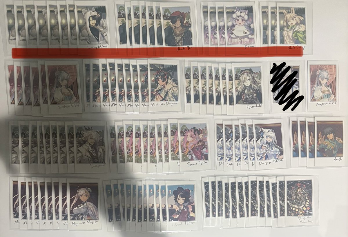 0basSk's tweet photo. 交換　譲渡　FGO OTSS OVER THE SAME SKY 新聞　ポートレイト　

譲:画像参照

求:OTSSポトレ・缶バッジ馬琴、画像3

・赤線🟥OTSS馬琴ポトレ・缶との交換のみ
・線なしは画像3との交換、譲渡可
・郵送または都内手渡し(要相談)

買取もしております。お気軽にお声がけください！ https://t.co/Z7IgG165uM
