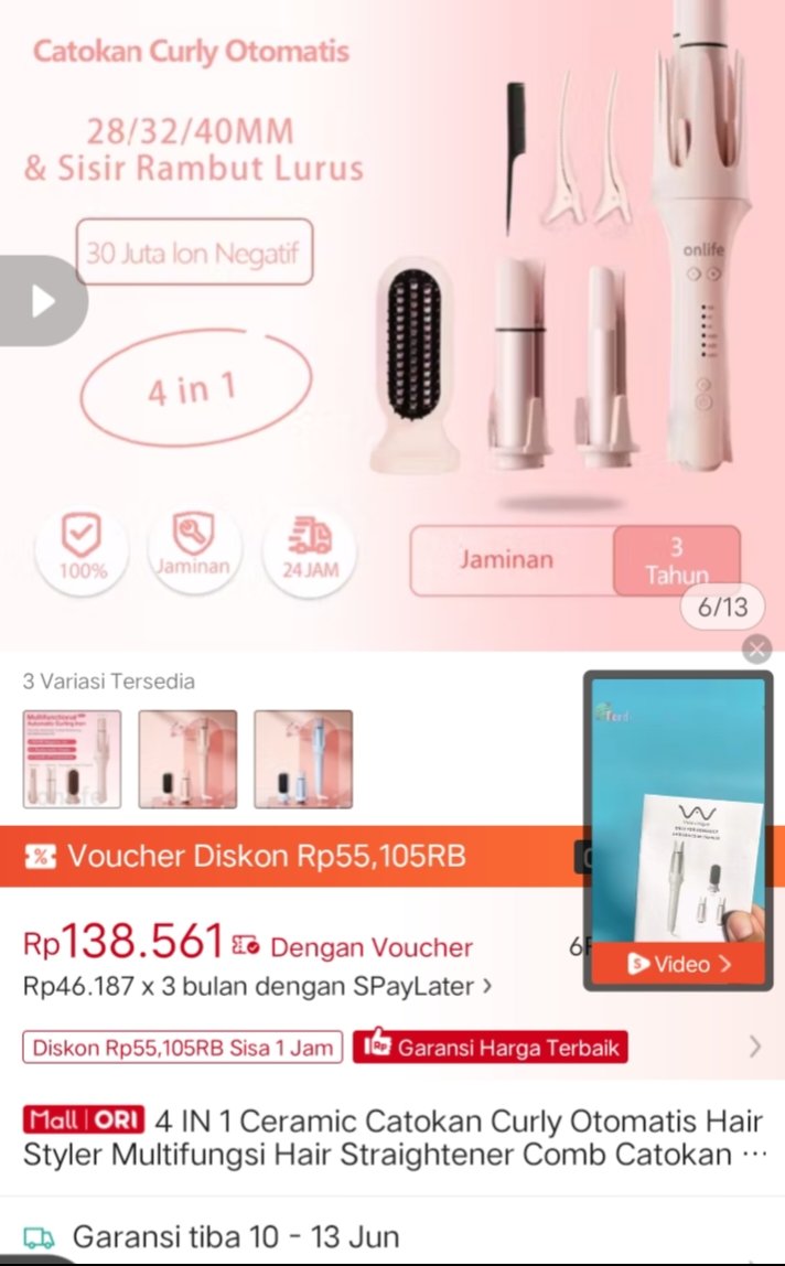 FullMoon8889's tweet photo. Plsssss tolong reviewnya temanteman  ╥﹏╥ mending beli Vivid vogue yang ini atau beli merk nvme yg curly? 😭 https://t.co/BiQazZwhro