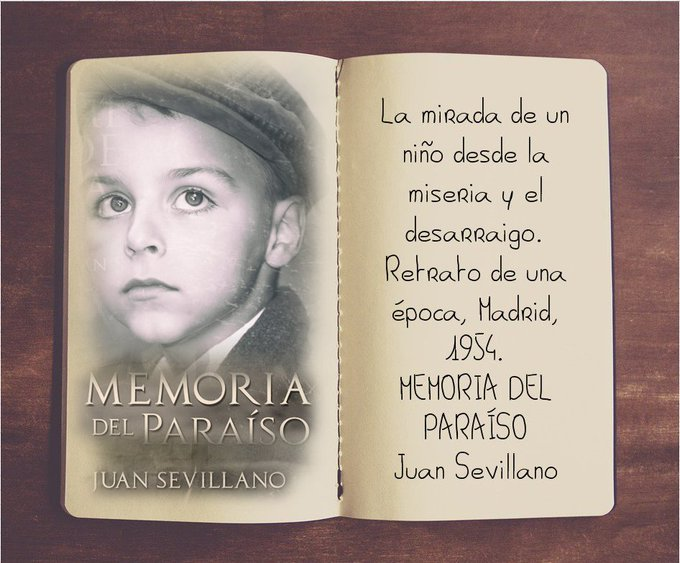 RoMemoria's tweet photo. MEMORIA DEL PARAÍSO, de Juan Sevillano, 
@RoMemoria 
 
Todos los #personajes del lumpen madrileño de #posguerra, del más entrañable al más abyecto. 
La #Historia de este muchacho ha conmovido a miles de lectores...

https://t.co/hw7QMw7PXK  
#Kindle: https://t.co/yuGc7wnxlR https://t.co/W89axXKhxP