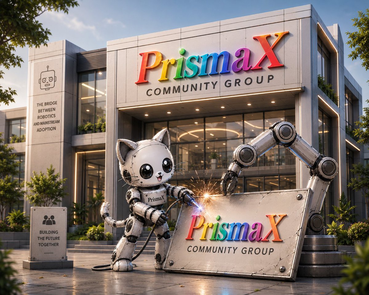 uzzal4071's tweet photo. PrismaX Community Group is building the future of robotics and innovation. Our smart robot team is actively upgrading,repairing and enhancing the PrismaX hub for a stronger community driven ecosystem. @vivianrobotics
@MaxC16134 #PrismaX  #Innovation #CommunityBuilding @PrismaXai https://t.co/hgX77BNTnm