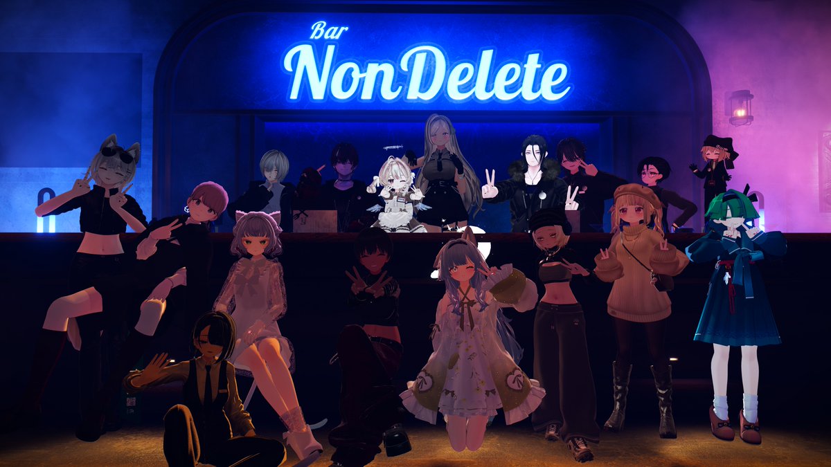 BarNonDelete's tweet photo. 昨夜は「Bar NonDelete」グランドオープンを開催いたしました！
楽しかったって声が多くてとっても嬉しかった～
ご参加いただきました皆様、ありがとうございました！

感想やお写真は是非「#VRCノンデリ」をつけてポストをお願いします！

また来てね～～！

#VRChat #VRCイベント #VRC接客イベント https://t.co/MpG9VCckWG