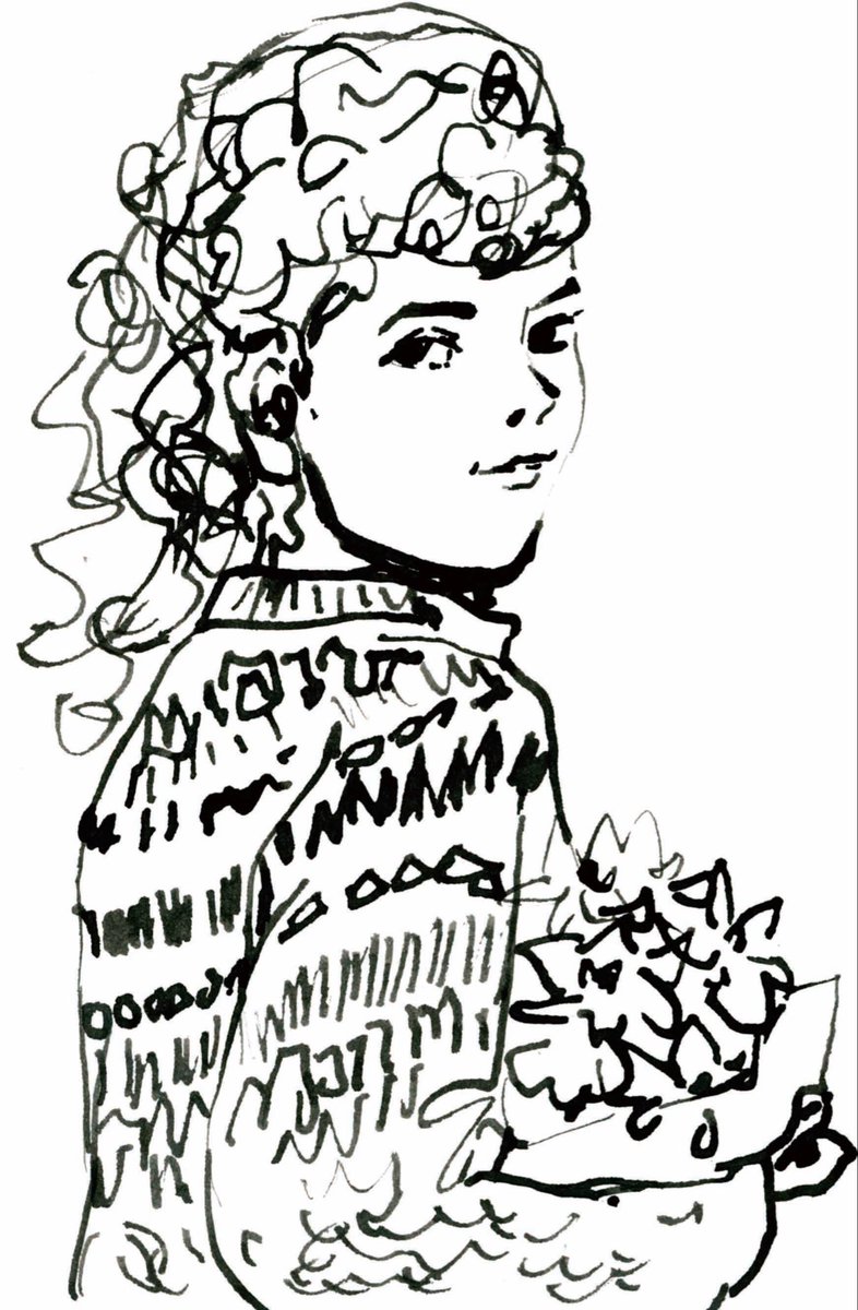 karariyoko's tweet photo. だいぶ前のスケッチ（ニット着てる、暑い！）
#illustration  #illustration  #drawing #portrait #portraitillustration #girl #線画 #人物画 #人物イラスト https://t.co/VrEEtDDSvo