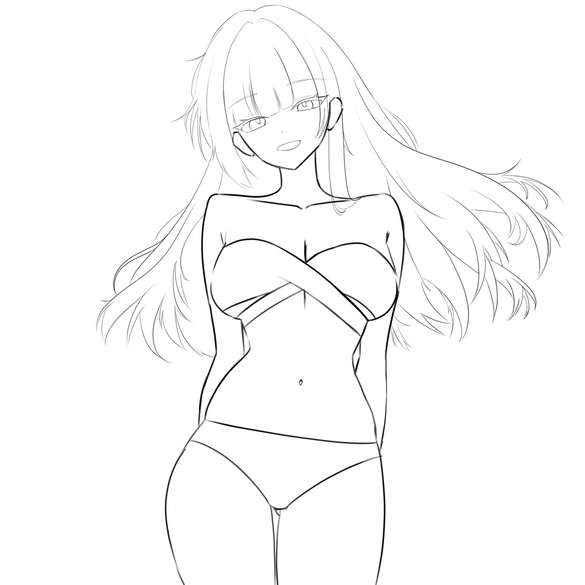 Pha0273's tweet photo. #Lize_art 덥기도하고 대구 30몇도 찍기도해서 리제님 수영복 그림 (러프중) https://t.co/j4Mk0XtIs2