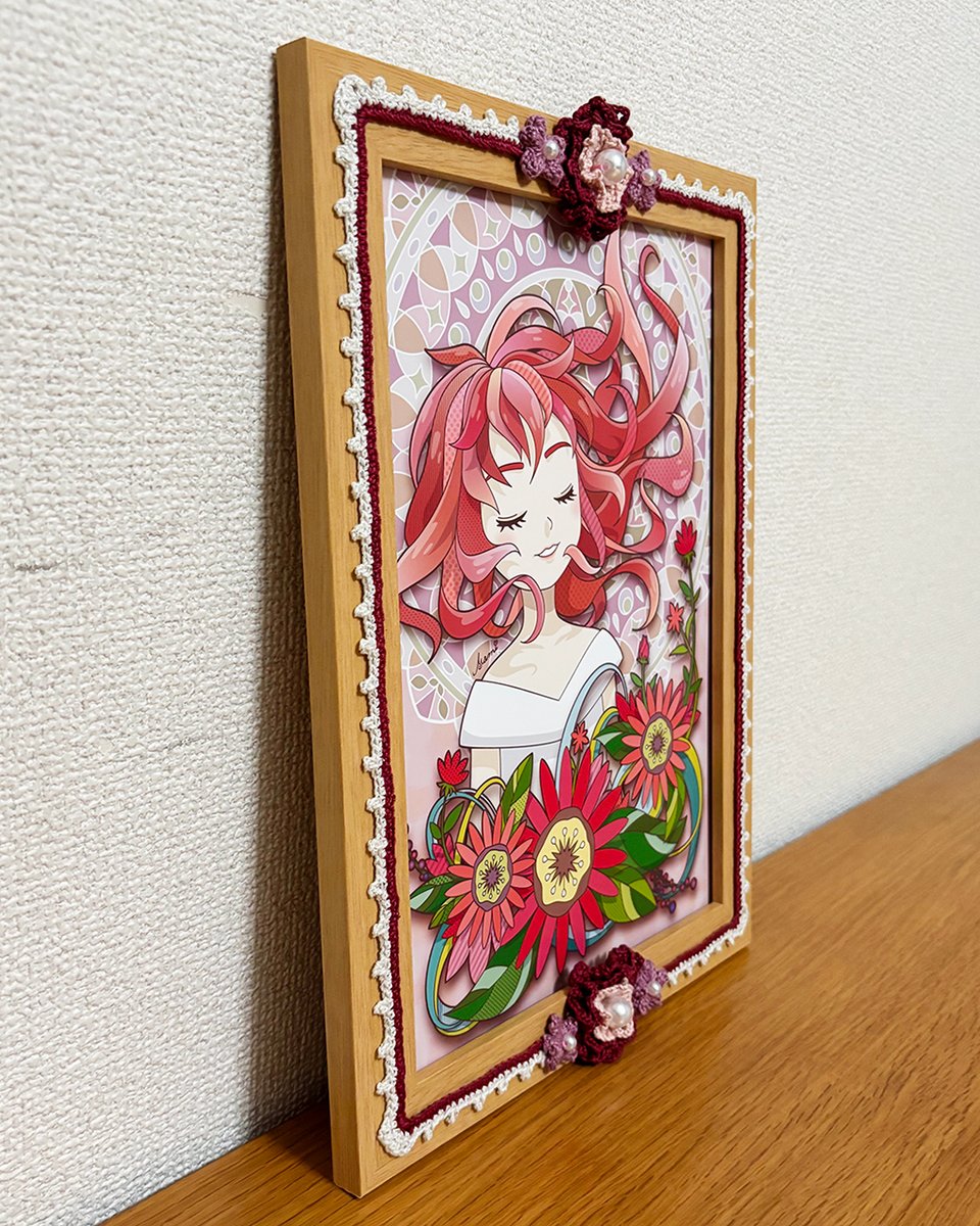 MacchiBaco's tweet photo. 「Aspiration」A4額装

Mami 初ミニ #個展 ✨
「＠マッチバコ」
会期は明日まで🖼️🙌

会期🔸5/28（木）〜6/7（日）
時間🔸11:00～18:00
会場🔸Gallery IYN ※在廊なし

会期中、Gallery #IYN 様が通販対応してくださいます🙏

⬇️コチラから
https://t.co/sOH3PjnYN8

#イラスト #アート #かぎ針編み https://t.co/BJdHGTQcQA