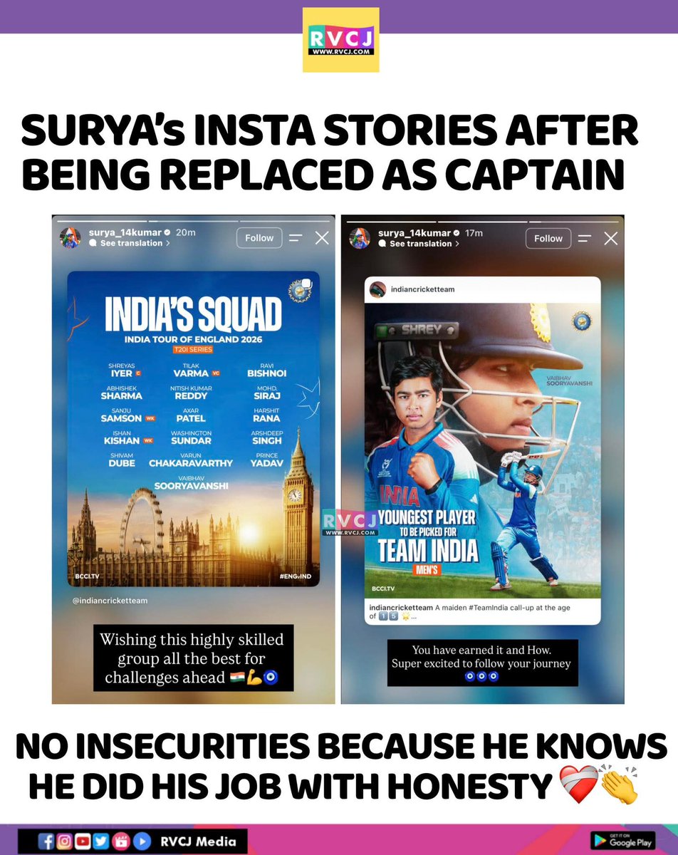 RVCJ_FB's tweet photo. Suryakumar Yadav's Instagram Story ✍🏻 https://t.co/GQobeEEZwr