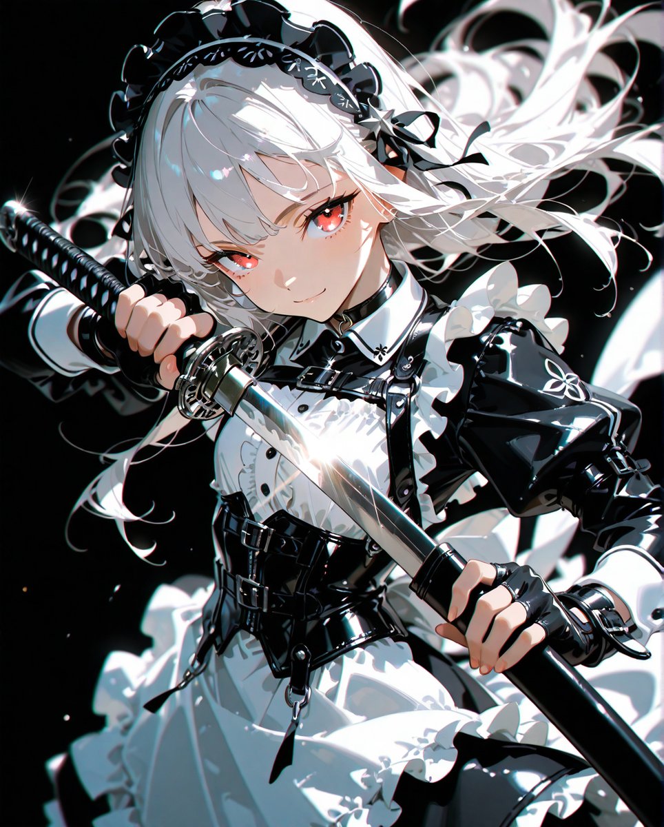 RT @yukinono_ai: 一触即発💥
Samurai Maid⚔️
#メイド曜 #AIイラスト