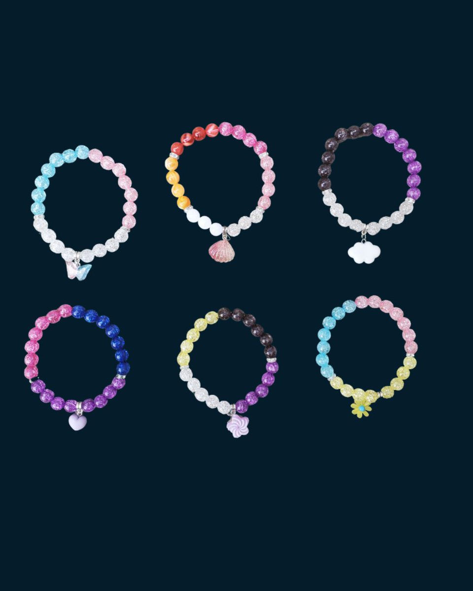 byiwade's tweet photo. wear your colours this pride with our stretchy flag themed bracelets 💖

sale price - 4500 (with charm) 
                        4000 (without charm) https://t.co/r6I6LoQcMS