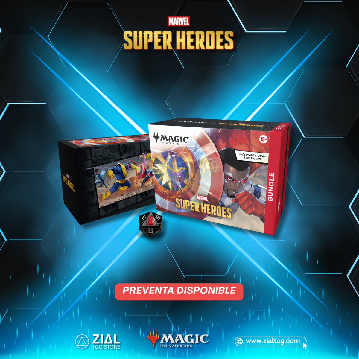 ZIALTCGSTORE's tweet photo. PREVENTA | Marvel Superheroes | Magic: The Gathering 

¡Ya no queda nada para la próxima colección de @wizards_magic! 🔥

Hazte con la preventa de tus productos favoritos en nuestra web ✅

Fecha de lanzamiento: 26 junio 2026 🗓️

#zialtcgstore #magicthegathering #marvel #preorder https://t.co/GOnobApQCn