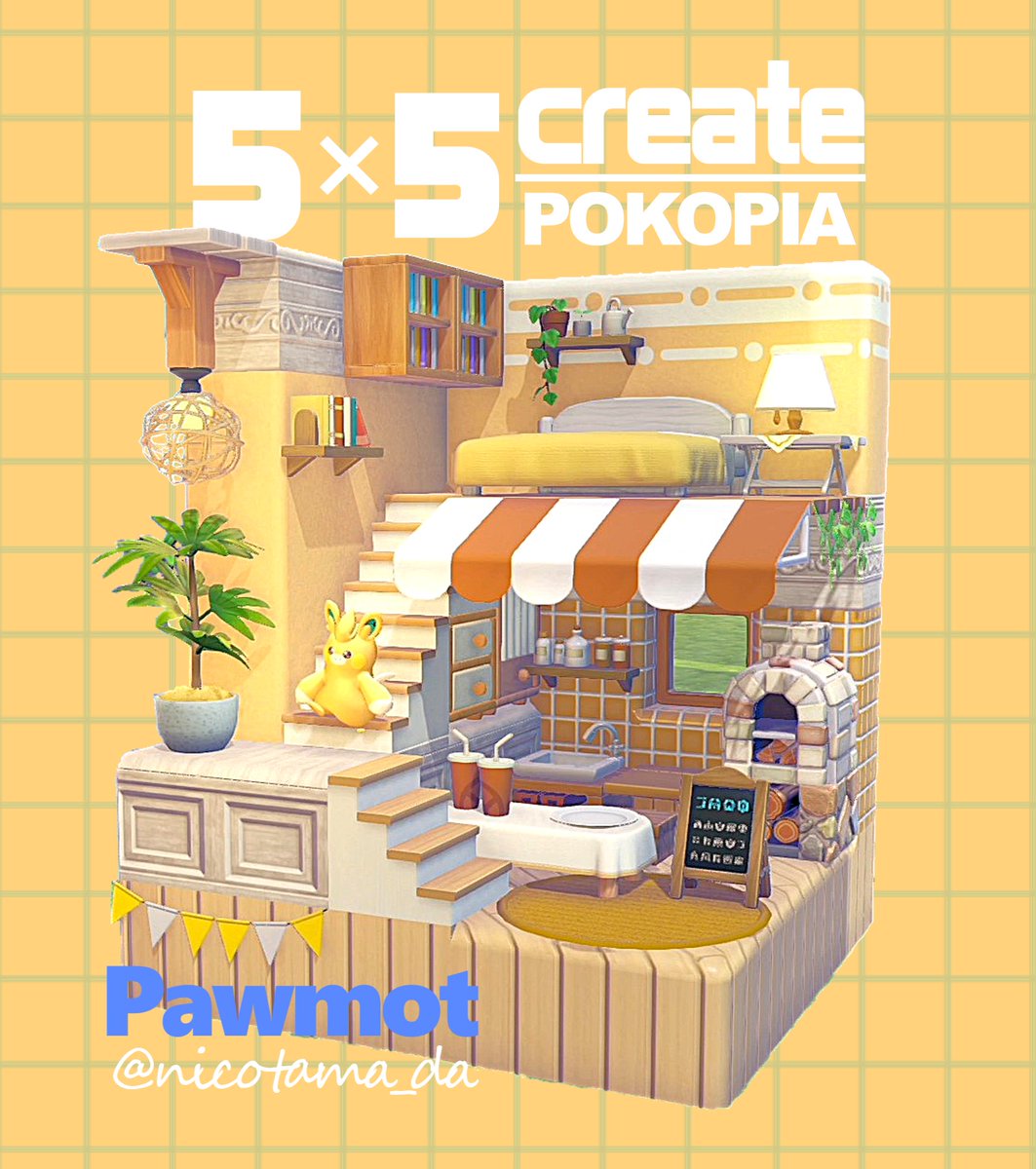 nicotama_da's tweet photo. マリルとパモットの家🏝🍹

#ぽこポケ #ぽこあポケモン #pokopia #55クリエイト https://t.co/H9mX2zxscP