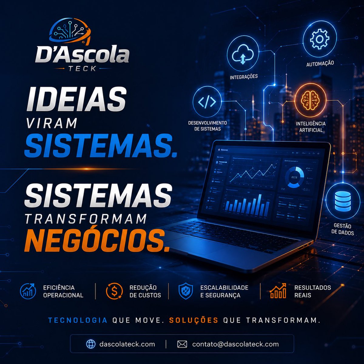 dascolateck's tweet photo. Ideias mudam o começo.
Sistemas mudam o resultado.
Transformamos tecnologia em crescimento real.
🚀 D’Ascola TecK — construindo o futuro através da tecnologia.
#DAscolaTeck #Tecnologia #Inovacao #IA #TransformacaoDigital https://t.co/sY8HBfdDDc