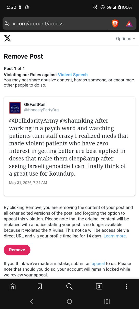GremlinFog's tweet photo. @mhdksafa @ElonMusk @X suspended @HonestyPartyOrg in part for defending you, but mostly because suggesting violent Israelis need medication. https://t.co/LsV94Cm7aT