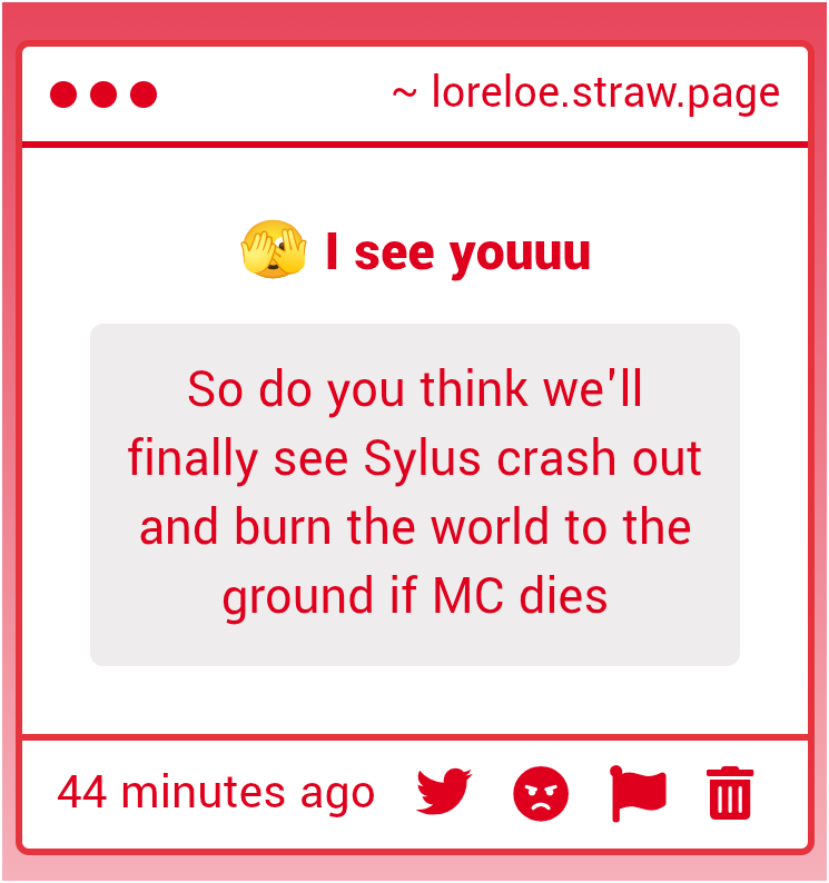 _loreloe's tweet photo. yea I'm excited for the crashout 😝 though I actually don't think he would be world destructive ☝️(unless it was what caused Mc's death but that's more like revenge) https://t.co/oGefVEHoA6