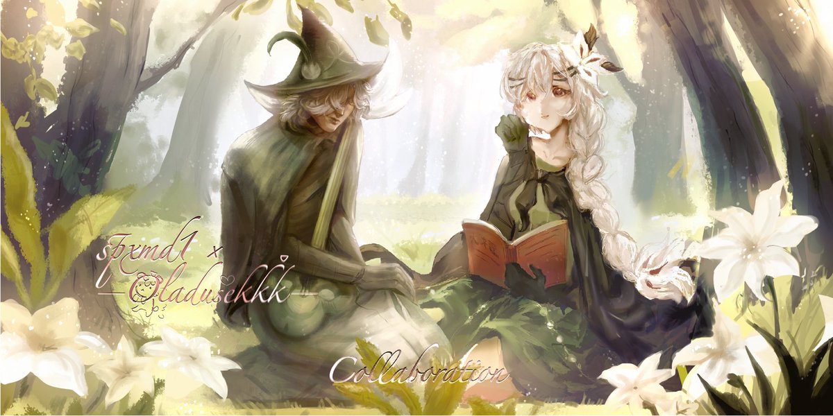 oladusekkk's tweet photo. Cookie Run - White Lily &amp; Clover | Oladusekkk 
Collaboration with @spxmd1
I illustrated White Lily, while Bublik worked on Clover.  

#cookierun #cookierunkingdom #whitelilycookie #clovercookie #fanart https://t.co/Ws4vJuFrDA
