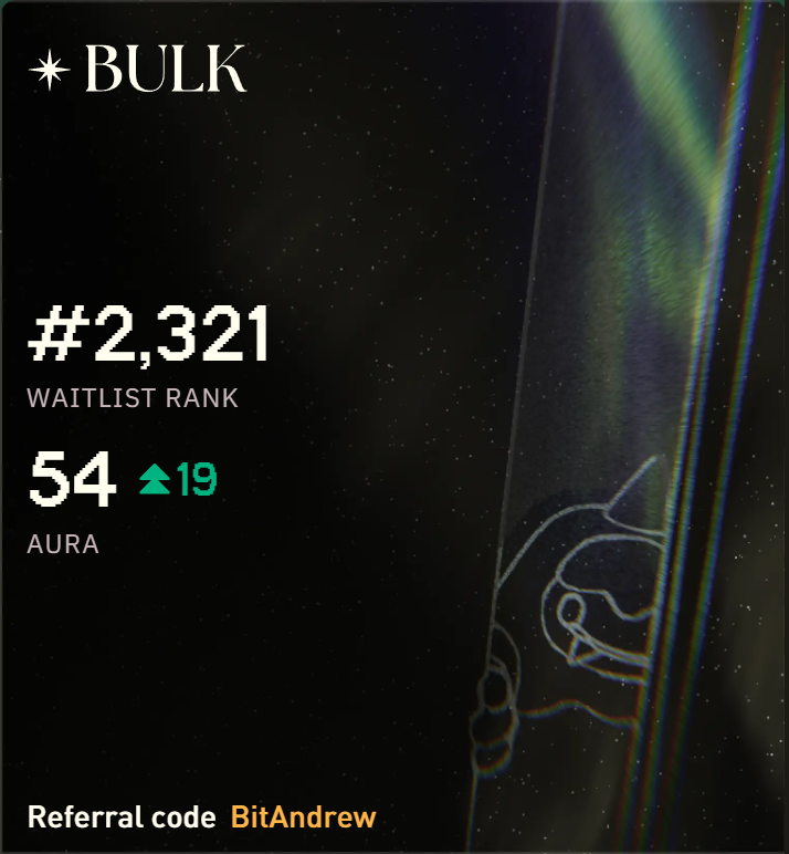 BitAndrewShin's tweet photo. Spreading some chips to farm $BULK 

So far @bulktrade is the most HYPE Perp Dex in Solana blockchain

I dont know why but seems they got Solana builders' support and the community love it

Join #BULK with my link: https://t.co/Q0GsCFQA7F https://t.co/9PUjSYdu1z