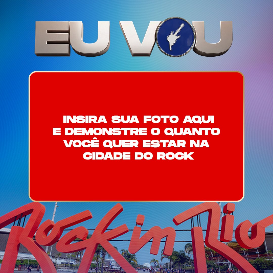 rockinrio's tweet photo. FALTAM 2 DIAS!​

O desafio de hoje foi pensado pra você mostrar que a Cidade do Rock é o lugar que você quer estar em setembro! Salve a moldura abaixo e aplique sua foto de forma criativa. Siga o fio pra conferir as regras! https://t.co/2rTZOYgh0J