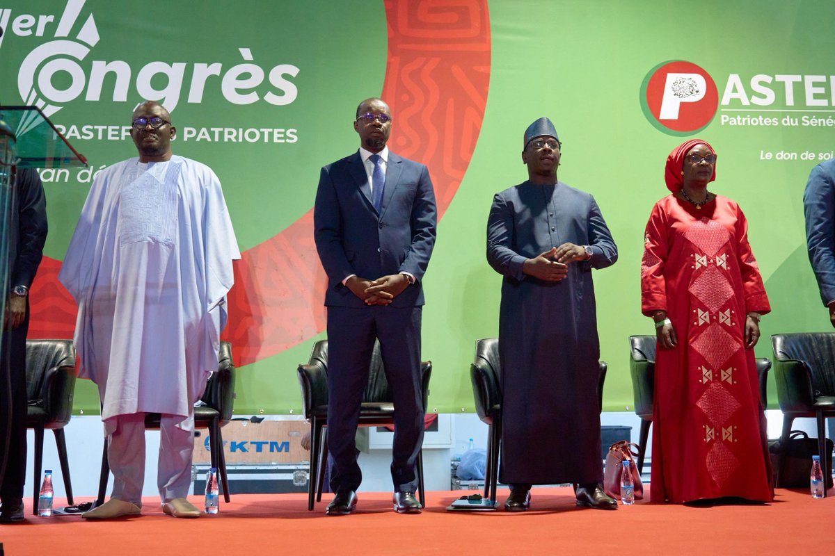 PastefOfficiel's tweet photo. Congrès de Pastef–Les Patriotes : le coup d’envoi d’un “Élan décisif”
Le Congrès de Pastef–Les Patriotes a été officiellement lancé ce samedi matin au Centre des Expositions de Diamniadio, sous la présidence d’Ousmane Sonko, leader du parti.

SN COM
#CongresPastef https://t.co/4Ki1bJCbe0
