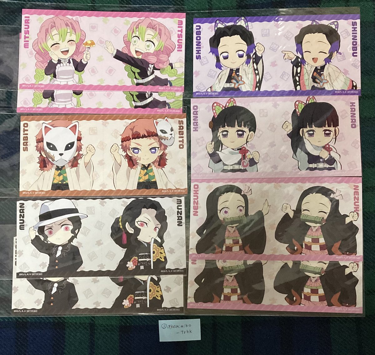 akemimiko_trhk's tweet photo. 【譲渡】鬼滅の刃 ufotable cafe マチアソビカフェ DINING 繋がるカード
立志編 柱稽古編 無限列車遊郭編
譲：画像①〜④
求：定価
①は③④(④1点含む)から2点、②は④から1点、③④は定価譲渡可。都内お手渡しor郵送にて。お気軽にお声掛けください。よろしくお願い致します。 https://t.co/GtiMMlJ6Bn