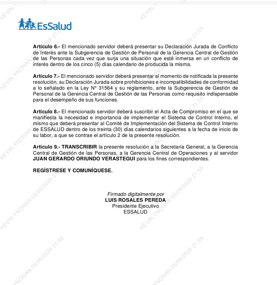 Epicentro_TV's tweet photo. 🔴 Nuevo cambio en la gerencia general de EsSalud. El nuevo gerente, designado anoche, es Juan Gerardo Oriundo Verástegui, exdirector del Hospital de Huaycán y de la Diris Lima Norte. https://t.co/m3KwsWEVVt
