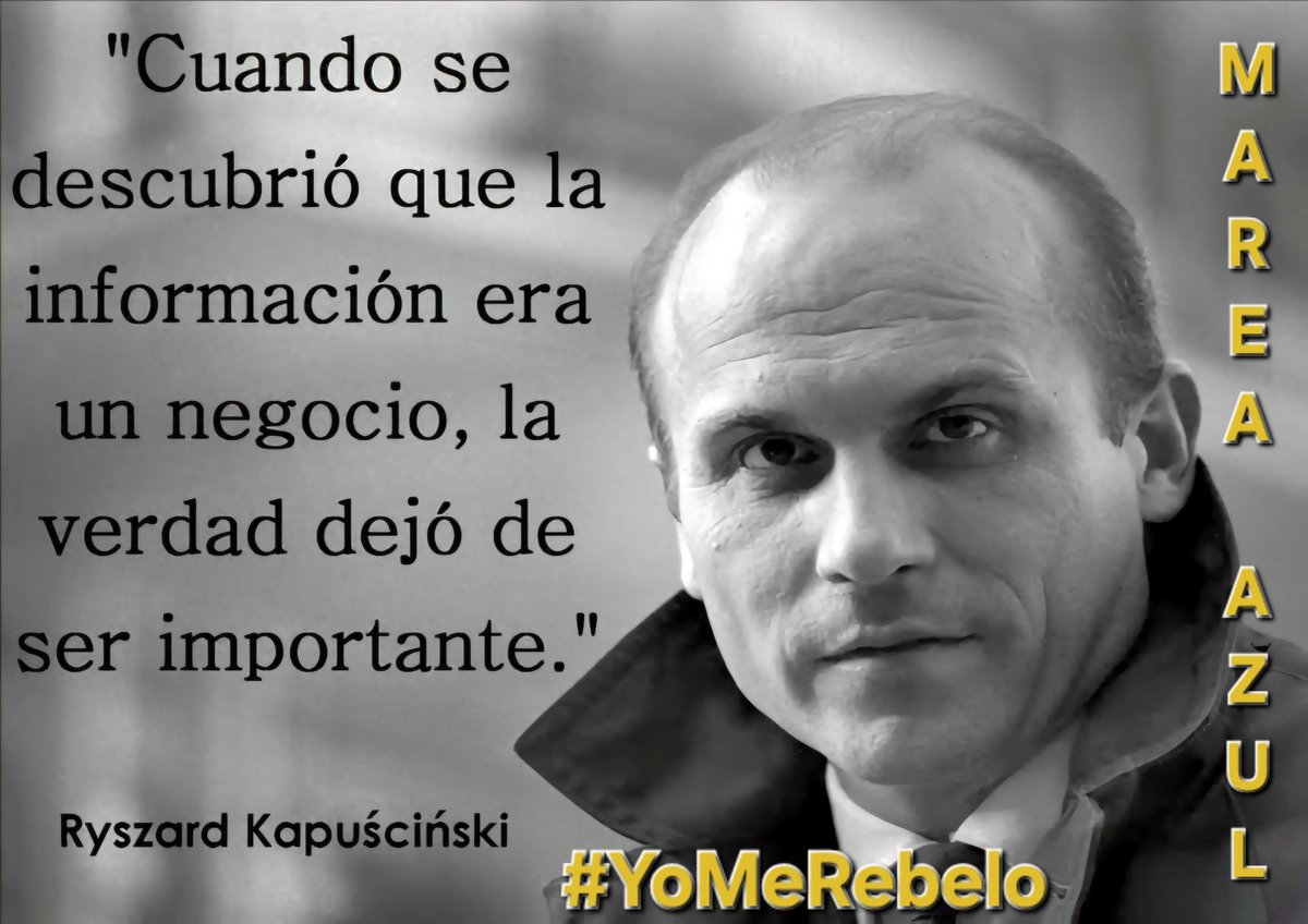 2Futurible's tweet photo. @Loflipo4 🌊 #YoMeRebelo6J
#YoMeRebelo7J 💦🌊
Para eso tendría que ser una prensa objetiva, ecuanime, legal... y que no se amedrante por una silla en cualquier plató.
Traigo a colación esta frase que seguirá siendo realidad pase el tiempo que pase 👇👇👇 https://t.co/hXfov3bj6g