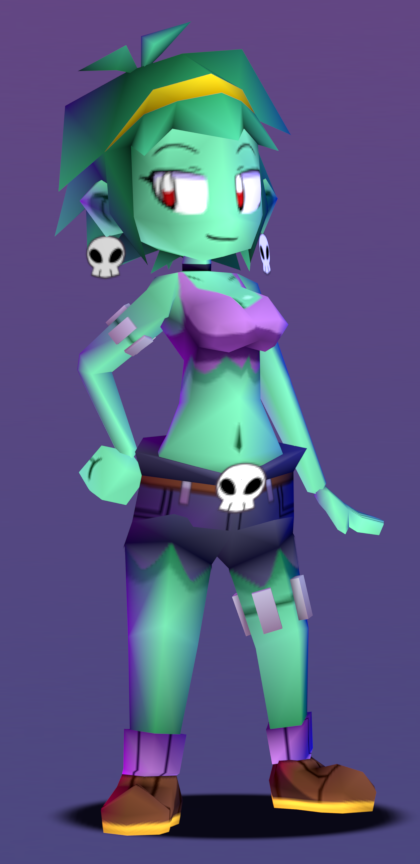 YoshiMilkman's tweet photo. Little something for Newgrounds' low poly day, Rottytops! Had a lot of fun with her. #lowpoly #blender3d #Shantae https://t.co/z1v0IHiZTB