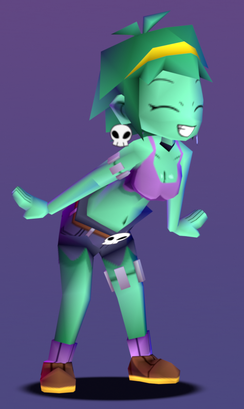 YoshiMilkman's tweet photo. Little something for Newgrounds' low poly day, Rottytops! Had a lot of fun with her. #lowpoly #blender3d #Shantae https://t.co/z1v0IHiZTB