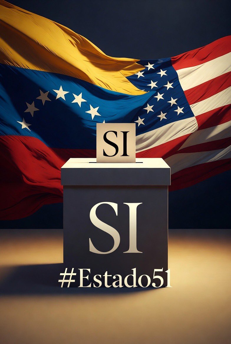 LibertemosVzla's tweet photo. 🇻🇪🤝🇺🇸 Una vez reconstruido y transparente el CNE, la primera consulta que debe hacer el pueblo venezolano es clara y directa:
¿Queremos ser el #Estado51 de los Estados Unidos?
Un #SÍ abriría una nueva era de libertad, prosperidad y seguridad para Venezuela.
@realDonaldTrump https://t.co/HPdfpCn2qD