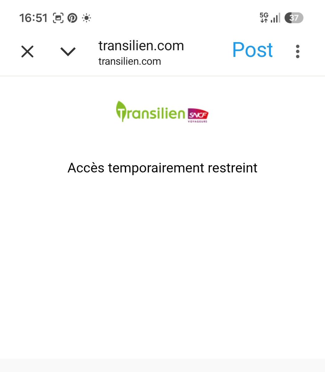 IDFNat's tweet photo. @LigneH_SNCF Merci mais l'accès est HS
Quand ça ne veut pas ... https://t.co/YTJFE0Xzmj