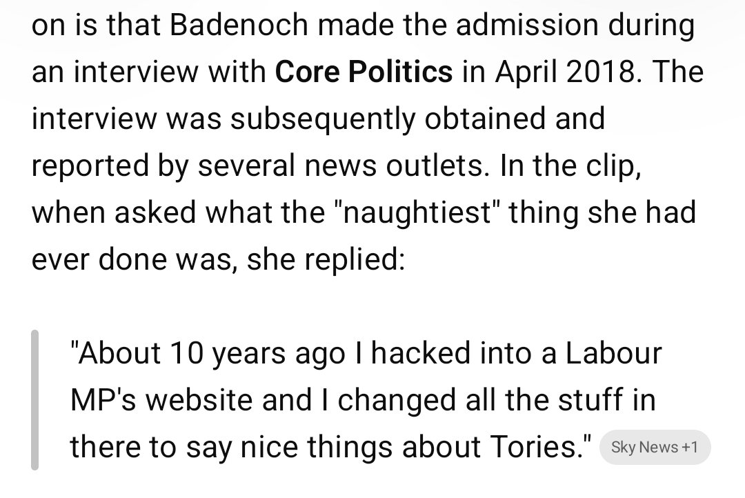 rdaved's tweet photo. @bbcmtd Just how many Tories has Badenoch met?  It's their entire Modus Operandi! 

Even @KemiBadenoch herself has admitted to wrongdoing https://t.co/v07p87BzPJ