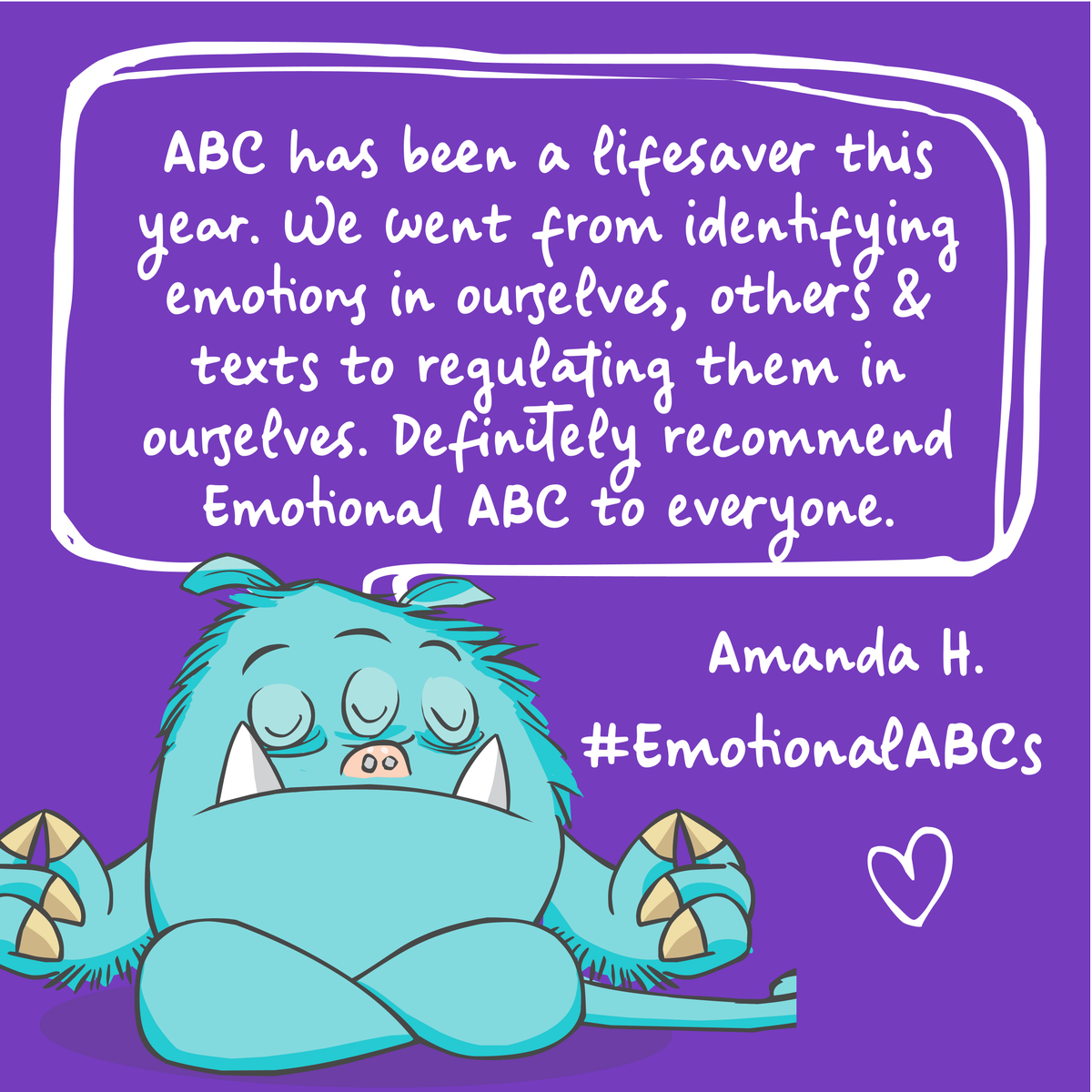 EmotionalABCs's tweet photo. It's incredibly meaningful to receive such positive feedback from Parents, Therapists, and Educators who are using Emotional ABCs to help children learn basic emotional skills. See more at https://t.co/oVzY5SAVuA. #ChildrensMentalHealth #Parenting #EarlyChildhood https://t.co/cmqk9x3kqo
