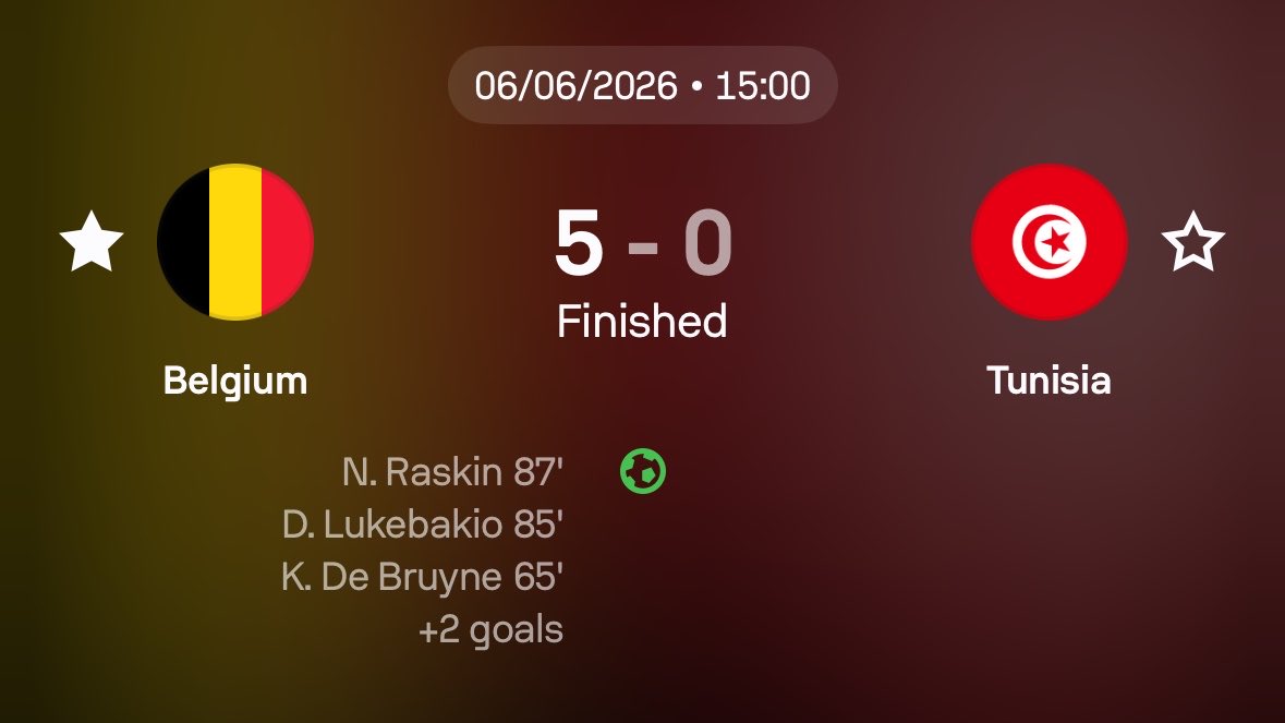 thebelguinha's tweet photo. Nunca comparem.

🇧🇷 Brasil 1-1 Tunísia 🇹🇳
🇧🇪 Bélgica 5-0 Tunísia 🇹🇳

A Copa do Mundo de 2026 é nossa. https://t.co/N2mgdzGrYK