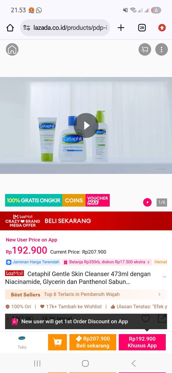 asp13ai's tweet photo. hidup lebih tenang kalau berhasil Beli Kebutuhan Murah. promo di lazada 6.6 super wow sale emang bikin kebutuhan sehari-hari jadi lebih hemat.
https://t.co/mtdNFSIP7U https://t.co/dwrjtlcCqh