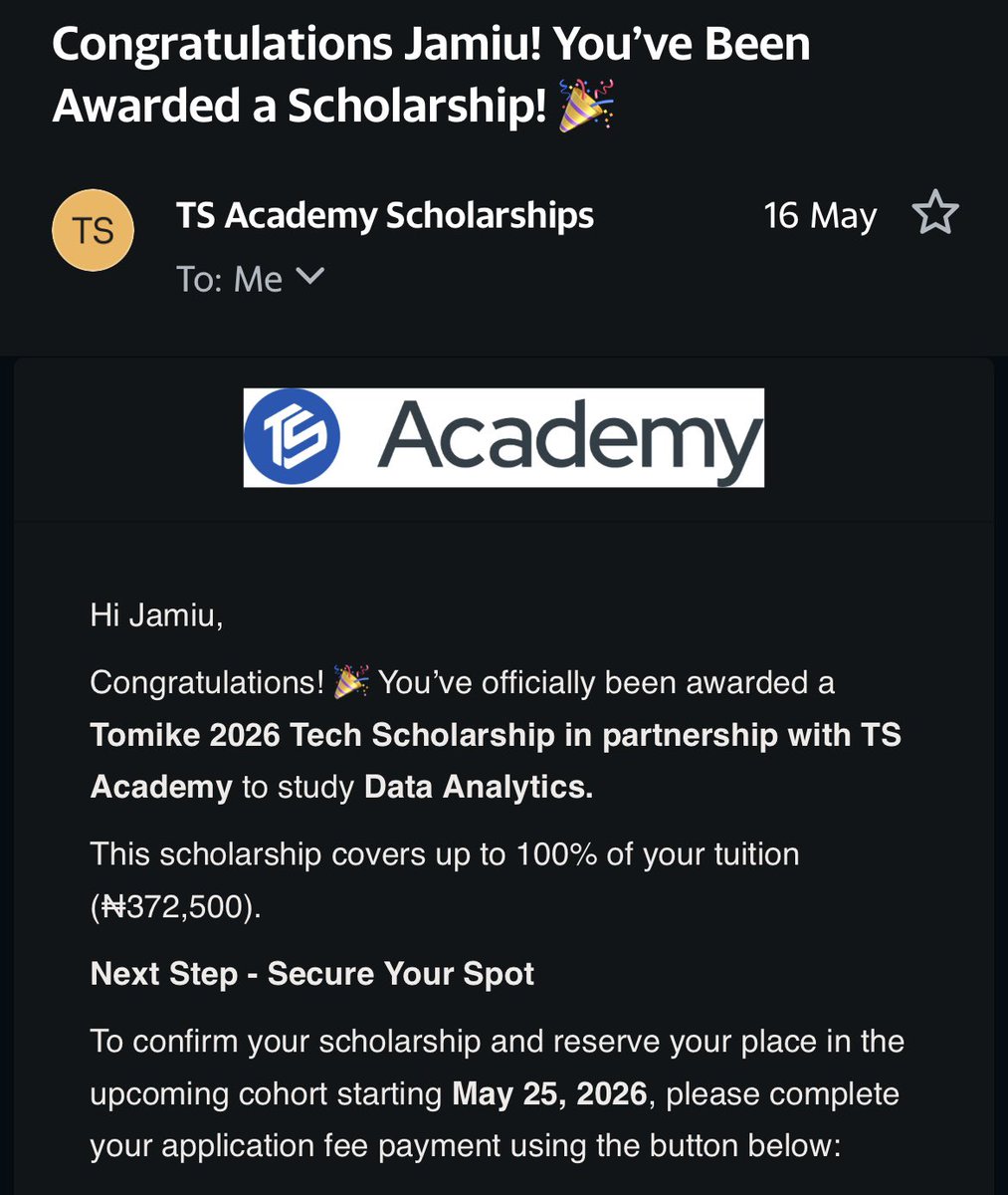 Elite__01's tweet photo. Excited to share that I've been admitted to @TechSphereAcad 
Grateful for the opportunity to learn, grow, and connect with amazing minds. Looking forward to staying curious, committed, and consistent throughout this journey. 🚀
#TSAcademy #LearningJourney #GrowthMindset https://t.co/fD1j1C0UES