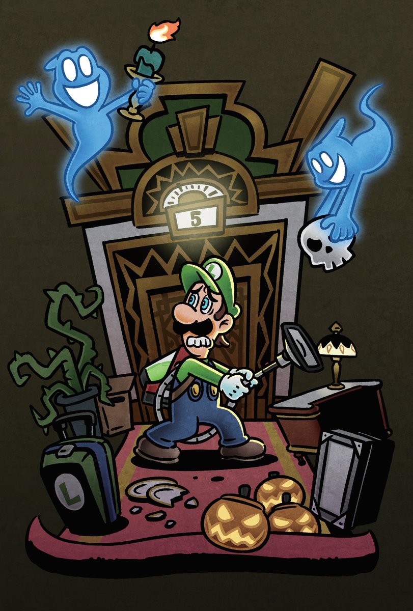mariotwtconfess's tweet photo. "I wish Nintendo did a better job of crediting their house artists for 2D Mario art, because Shigehisa Nakaue isn't the only artist drawing in that style. These Luigi's Mansion 3 drawings for example were done by artist Yu Yamamoto" https://t.co/kg0iIs3t0u