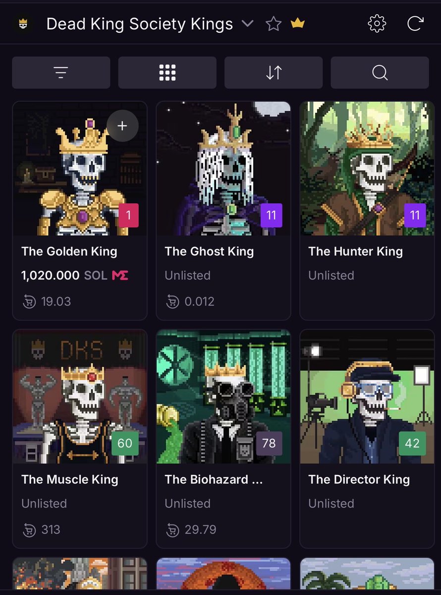 JP0RTA's tweet photo. I haven’t checked @MagicEden in a MINUTE, but someone forgot to tell me that @DeadKingSociety was sitting comfy. https://t.co/N3r12LyAOW