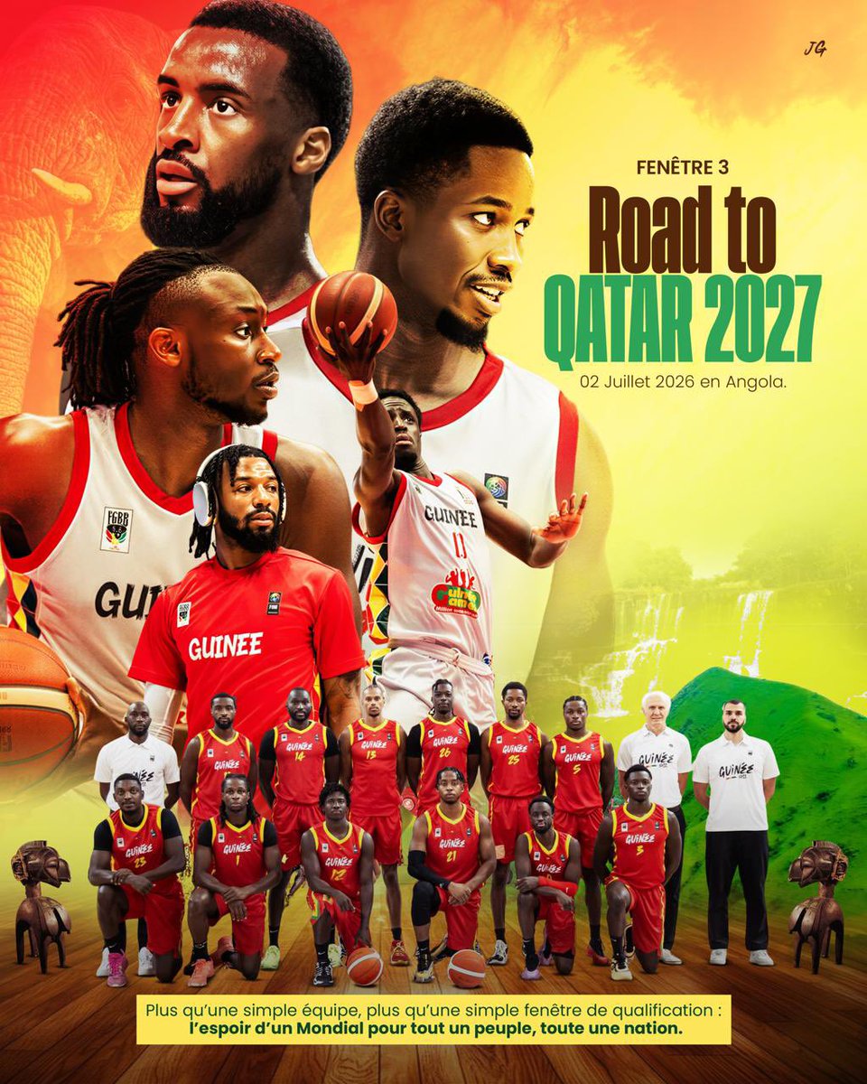 JulienKoly's tweet photo. Let’s go and write history ……… 🐘🇬🇳

#FGBB #Guinee #GbinGinSo #Basketball #WorldCup https://t.co/lZBasKeX9h