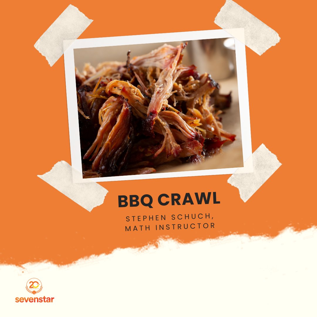 sevenstaracad's tweet photo. Looking for a field trip that includes food? One of our math instructors, Stephen Schuch said he’d love to do a BBQ crawl around Texas.

#Sevenstar20Years #PeopleofSevenstar #LearningBeyondTheClassroom https://t.co/KNJzqJWPyt