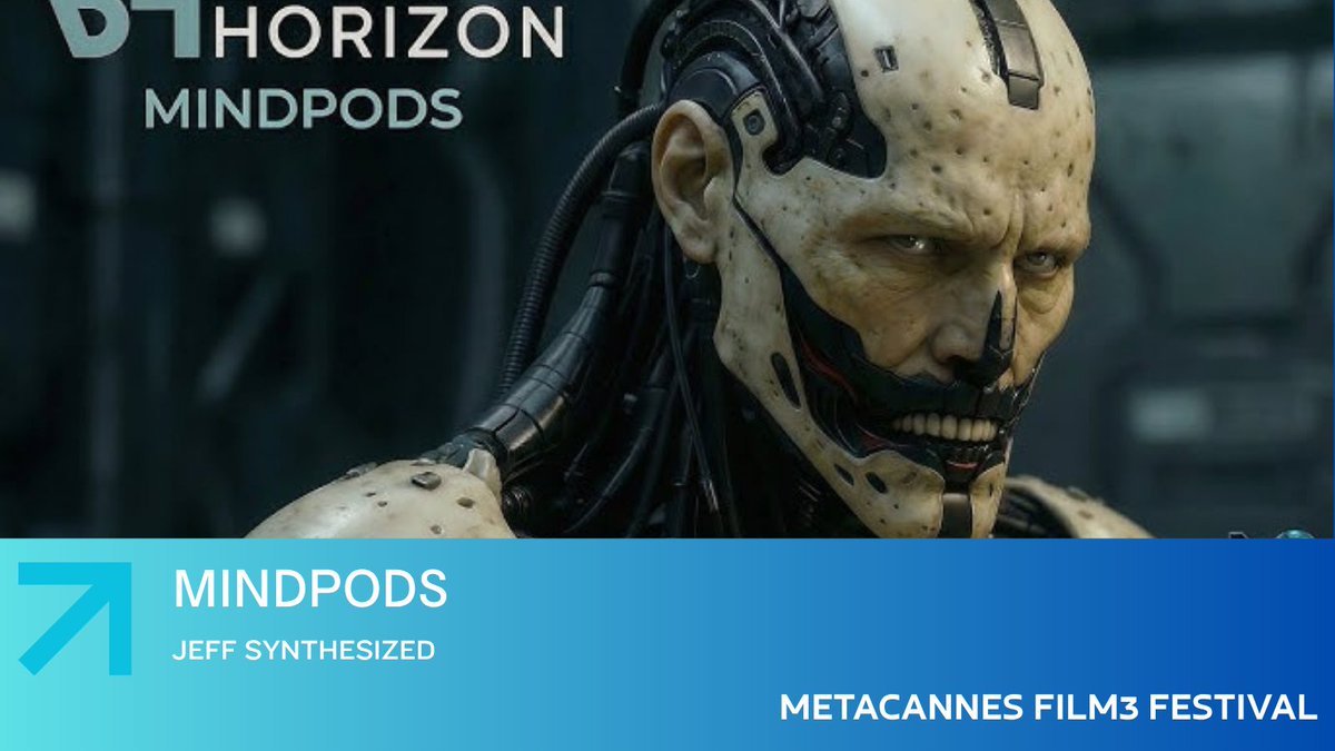 MetaCannes's tweet photo. From 4-time MetaCannes Fellow @JeffSynthesized comes a bleak vision of humanity sleepwalking through a corporate-made reality. MindPods offers escape; Neurorush promises ultimate immersion — at the cost of memory, psyche, and the line between digital and real. https://t.co/UjQkZQdk3u