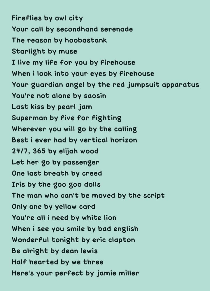 nov27043's tweet photo. @Josswayar Playlist's. https://t.co/vuDlUGhlsf