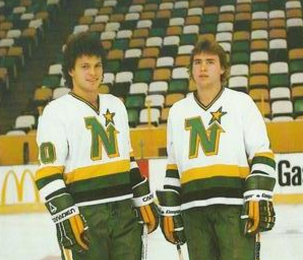 hockey_vintage's tweet photo. #FlowFriday Minnesota North Stars snipers Dino Ciccarelli and Neal Broten with some great flow (1982) https://t.co/2PgXw47489