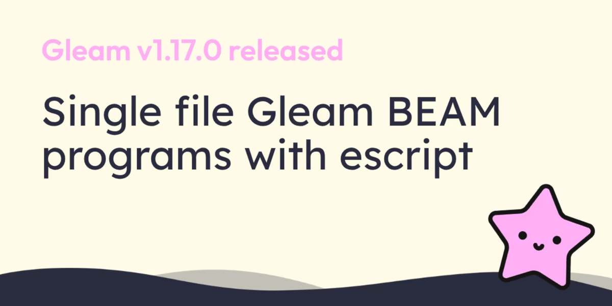 AlternativeTo's tweet photo. ⚡Gleam v1.17.0 adds BEAM escript export for easier CLI app sharing, new language server features, and improvements to todo expressions and code actions https://t.co/FT52YzWemg https://t.co/Lf89pu0zhd