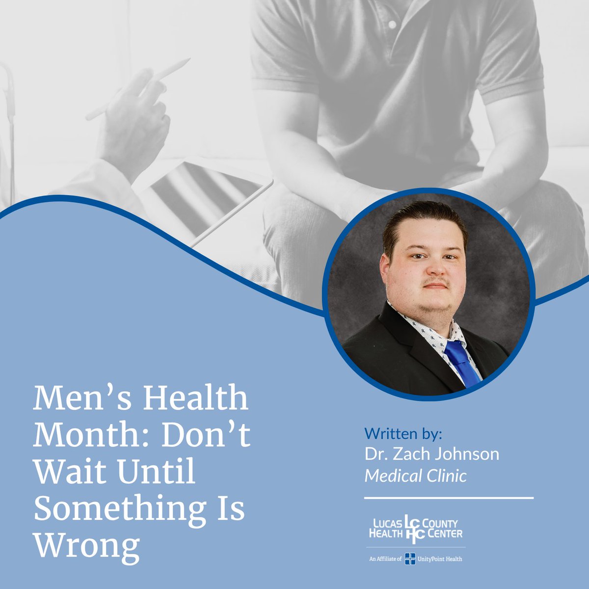LCHCIA's tweet photo. Men’s Health Month is a great reminder that preventive care matters, even when you feel healthy.

In this blog, Dr. Johnson shares recommended health screenings for men by age and why taking a proactive approach is so important.

Read more at:  https://t.co/TDNVFvVjC7 https://t.co/tCeD2Kn9yT
