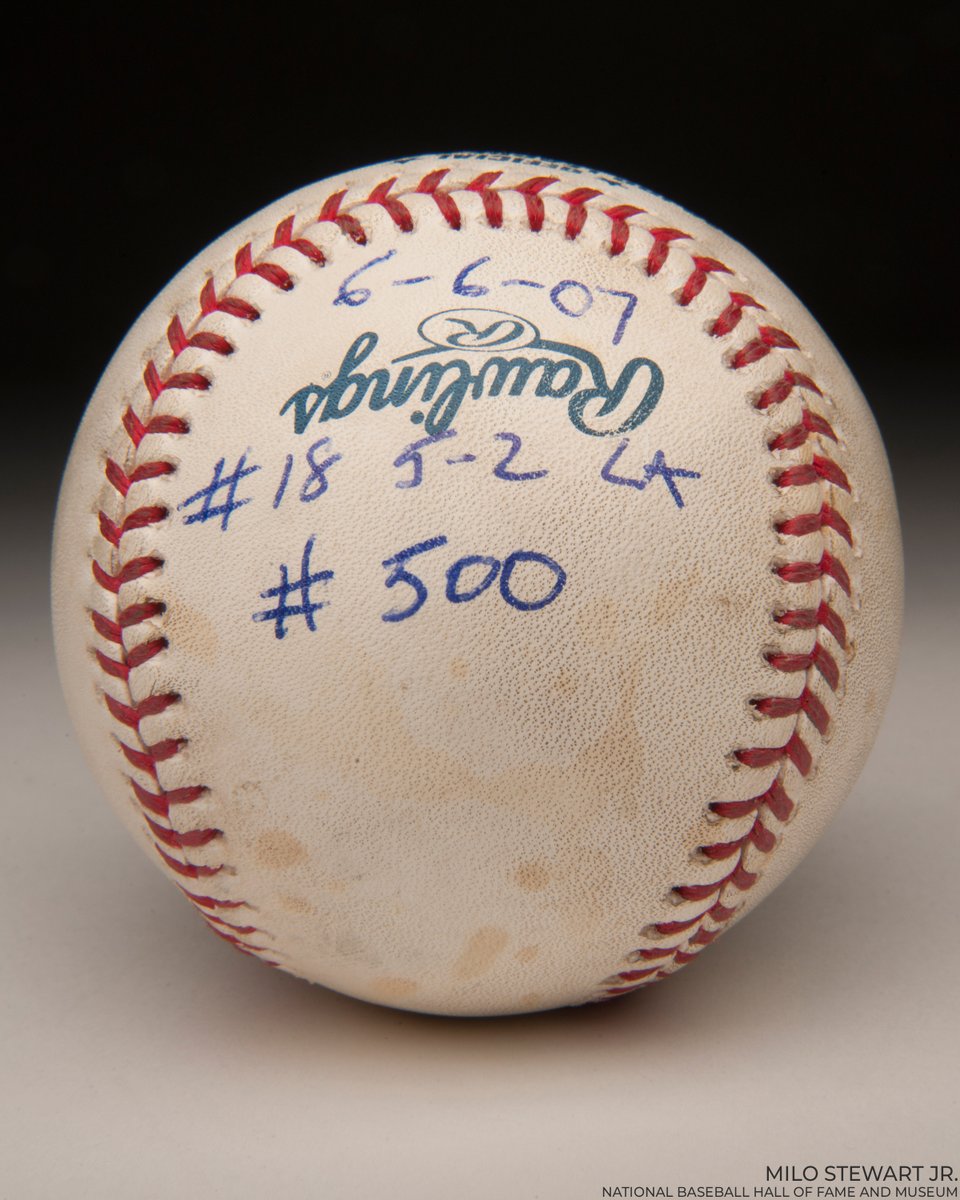 baseballhall's tweet photo. From the Hall of Fame collection: @THoffman51 wore this @Padres jersey and threw this baseball when he became the first pitcher to reach the 500-save mark #OTD in 2007. https://t.co/hDOOhjdVlF https://t.co/Gl38WVGGTb