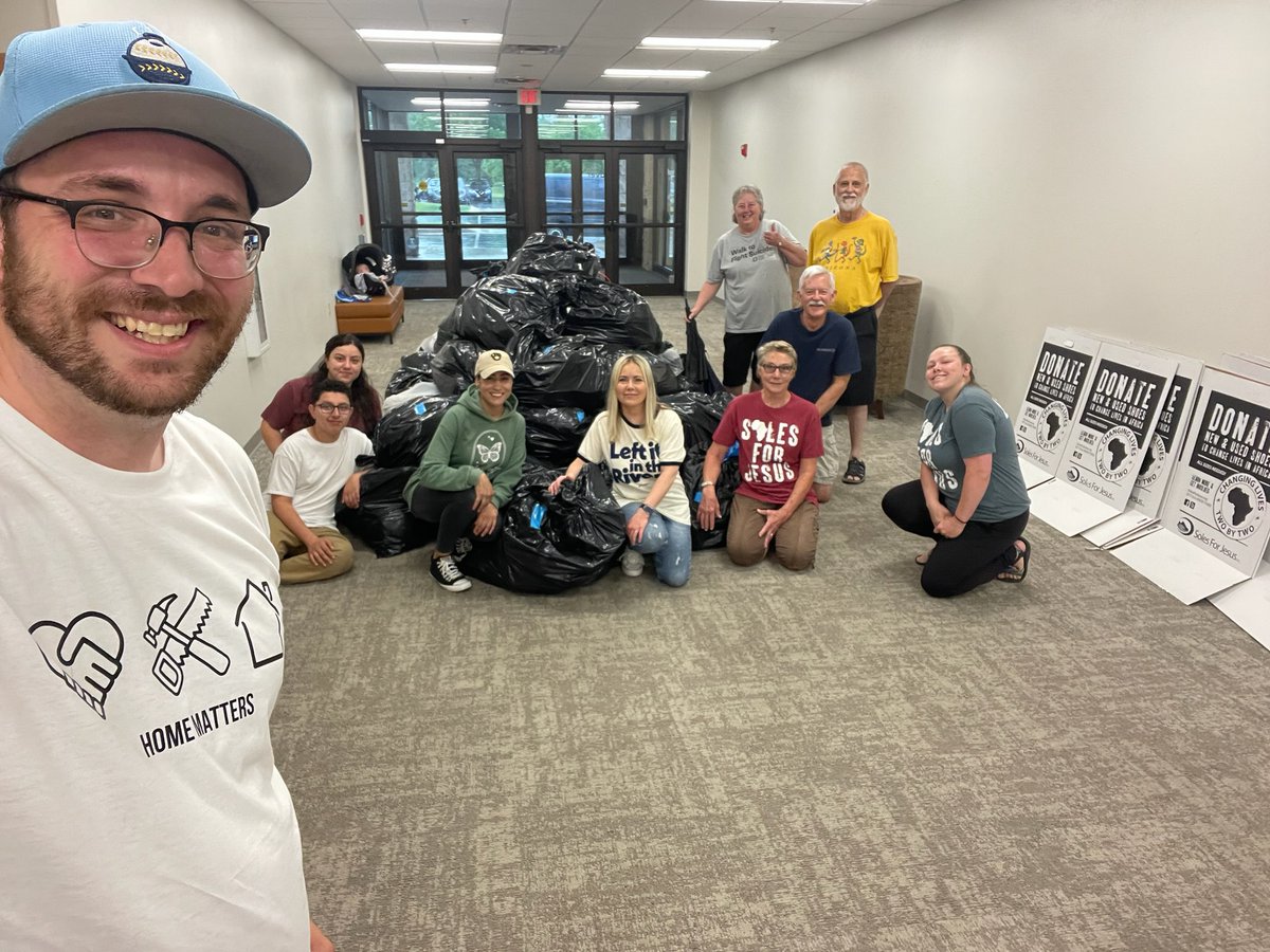 OCDiscover's tweet photo. A huge THANK YOU to everyone who donated to our Soles for Jesus Shoe Collection! Because of your generosity, we collected 2,020 pairs of shoes! And thank you to everyone who served at the warehouse sorting donations. These shoes will be a blessing to people in need across Africa! https://t.co/heobO2Rgac