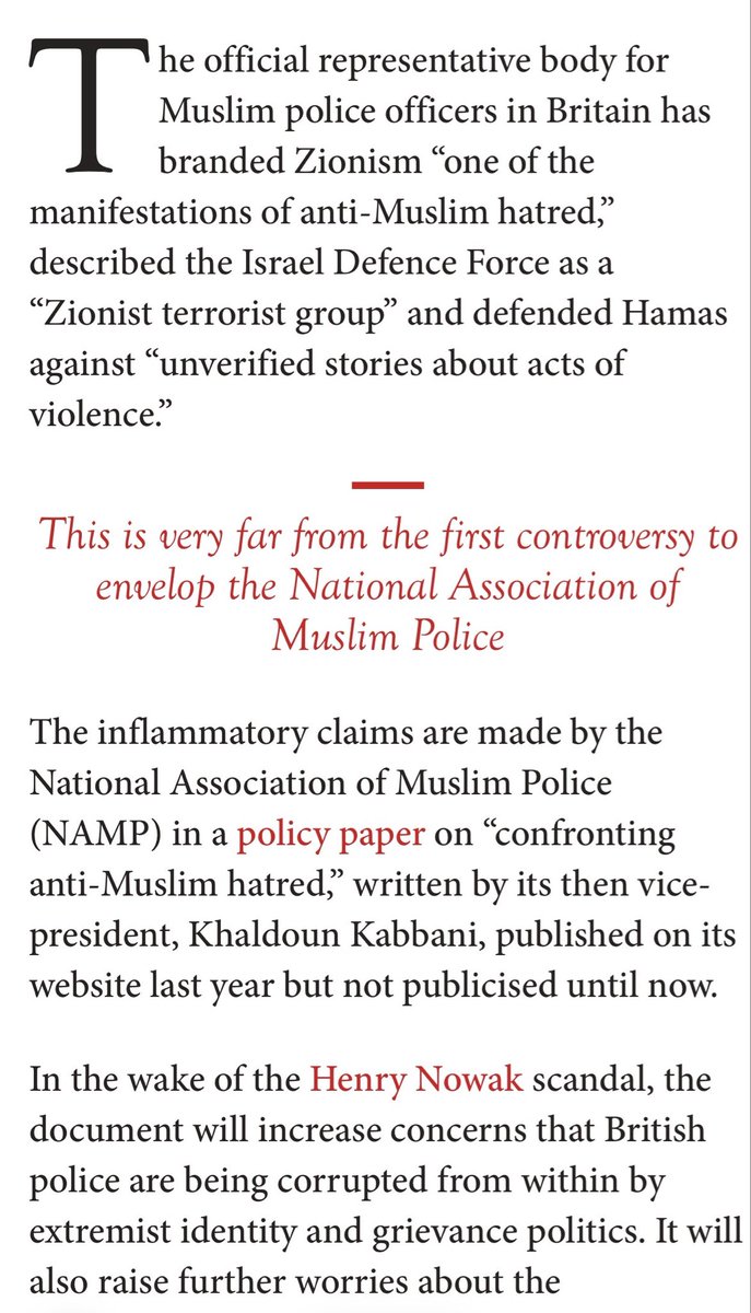 JGerrings's tweet photo. @HJB_News__ I wouldn't trust one of them an inch given the Muslim officers representative association is calling for two tier approach to policing. https://t.co/uegiO812Lg