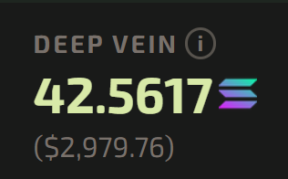 HaxxenTV's tweet photo. SOL price keep decreasing while the DEEPVEIN keeps increasing - When it pops its really gonna pay off being staked ! 

@jadeprotocol https://t.co/yuBsmN71dy